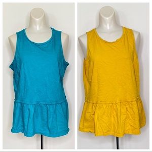Old Navy - 2 sleeveless peplum shirts